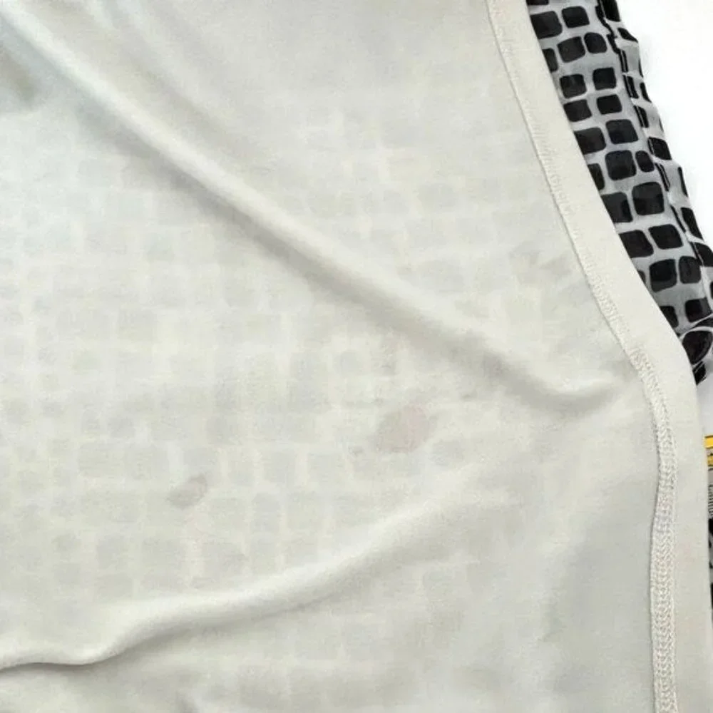 Emma & Michelle Dress 10 Abstract Scoop Neck A-line Clean Girl Preppy Soft Girl - Picture 6 of 12